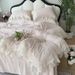 Wholesale French Style Milk Velvet Four-Piece Autumn Winter Double Layer Lace Thickened Flannel Warm Coral Fleece 4-Piece Set_maomaolike.com