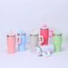 Mini 14oz Stainless Steel Tumbler Insulation Coffee Cup Water Bottle With Straw In-Car Vacuum Flasks Mug For Holiday_maomaolike.com