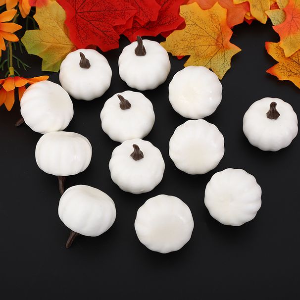 Simulation Model Fake Foam Material Yellow White Pumpkin Halloween Props Bouquet Decoration DIY_maomaolike.com