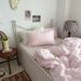 Wholesale INS Japanese Style Mixed Pink Plaid Pure Four-Piece All-Cotton Simple Washed Cotton Solid Color 4-Piece Set_maomaolike.com