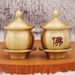 Brass Supply Tea Buddhist Supplies Buddha Household Offering Fruit Three-Linked Holy Water Cup Crafts_maomaolike.com