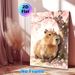 Capybara & Cherry Blossom Painting Poster, Watercolor-style Gentle Capybara Under Blooming Cherry Blossoms Poster, Soft Tranquil Aesthetic Ideal For_maomaolike.com