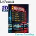 Airport Departures Board Painting Poster, Vintage Neon-lit Retro Flight Schedule Poster, Nostalgic Travel-inspired Decor Suitable For Living Room_maomaolike.com