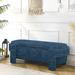 Linen Fabric Upholstered Bench With Large Storage Space For The Living Room, Entryway And Bedroom,dark Blue( 51.5''x20.5''x17'' )_maomaolike.com