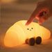 Cowhorn-shaped Night And Cute, With Soft Light, Rechargeable, Eye-protective, For Bedroom Bedside, Sleep Use,_maomaolike.com