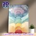 Rainbow Cloud Themed Painting Poster, Soft Watercolor Gradient Poster, Gentle Dreamy Aesthetic Ideal For Bedroom And Living Room Wall Decor_maomaolike.com