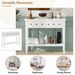 Rustic Console Table With Open Shelf,Rubber Wood Legs,Ideal For Entryways,Living Rooms,and Hallways_maomaolike.com