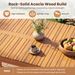 3 Pieces Acacia Wood Picnic Set With Outdoor Dining Table And 2 Benches For 4 People For Patio, Garden, Yard, Or Poolside Use_maomaolike.com