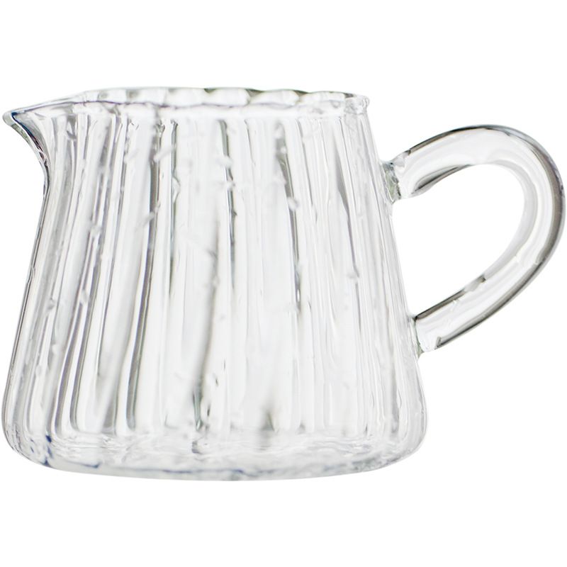 Nordic Transparent Glass Milk Jug Set With Handle Espresso Coffee Frothing Cup Tea Pitcher Separator Cafe Drinkware Tool_maomaolike.com