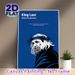 King Lear Themed Painting Poster, Minimalist Blue & Black Line Art Poster, Featuring Classic Shakespearean Quote, Ideal For Study Rooms And_maomaolike.com