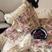 Wholesale INS French Floral Sateen Brushed Four-Piece Princess Style Pleated Lace Bed Skirt Pure Cotton 4-Piece Set_maomaolike.com