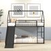 Twin Over Twin House Bed With Ladder And Slider, House Bed, Bunk Bed_maomaolike.com