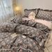 Wholesale INS Girl Heart Korean Small Floral Four-Piece Princess Style Double-Layer Lace Edge Pure Cotton 4-Piece Set_maomaolike.com