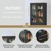 Kitchen Pantry Cabinet, Freestanding Tall Storage Cabinet, Utility Cupboard, Pantry Cabinet With Tempered Glass Doors And Adjustable Shelves For Kitchen, Living Room, Dining Room_maomaolike.com