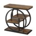 Wood End Table, 4-Tier Side Table With Storage Shelves_maomaolike.com