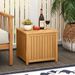 2-in-1 Outdoor Side Table With Storage Acacia Wood Slatted Coffee Table Square/Round Slatted End Storage Box As Side Table And Storage Box Reinforced Crossbars And Protective Foot Pads_maomaolike.com