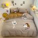 Wholesale INS Style Skin-Friendly Towel Embroidered Four-Piece Soft Cute Cartoon Washed Cotton 4-Piece Bedding Set_maomaolike.com