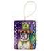Boxer King Of Mardi Gras Porcelain Ornament Christmas Tree Hanging Decorations For Home Christmas Holiday, Rectangle, Gift, Multicolor_maomaolike.com