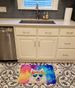Samoyed Hippie Dawg Memory Foam Kitchen Mat Machine Washable Anti-Fatigue Mat Cushion Comfort Bath Mat Or Kitchen Rug_maomaolike.com