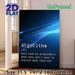 Algorithm Themed Painting Poster, Sleek Blue Binary Code Graphic Poster, Humorous Programmer Definition Design, Suitable For Tech Office Or Workspace_maomaolike.com
