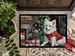 American Eskimo Cozy Christmas Doormat Front Door Mat Indoor Outdoor Rugs For Entryway, Non Slip Washable Low Pile, 24H X 36W_maomaolike.com