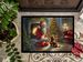Dachshund And Santa Claus Doormat Front Door Mat Indoor Outdoor Rugs For Entryway, Non Slip Washable Low Pile, 24H X 36W_maomaolike.com