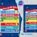 Days Of The Week Painting Poster, Colorful Cartoon-style Poster, Educational Design To Learn The Days Of The Week, Suitable For Classrooms And_maomaolike.com