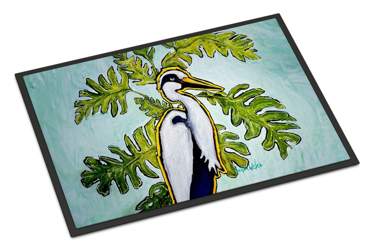 Jungle Fever Heron Doormat Front Door Mat Indoor Outdoor Rugs For Entryway, Non Slip Washable Low Pile, 24H X 36W_maomaolike.com