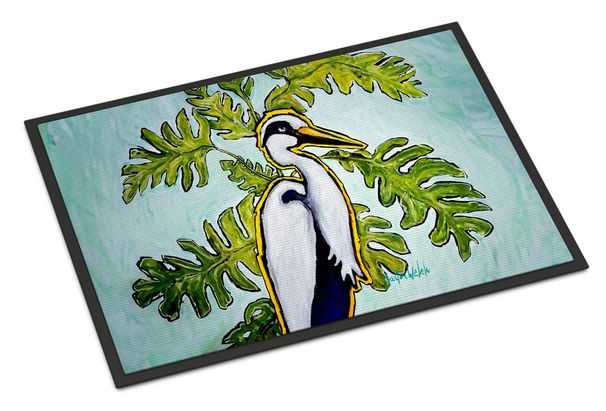 Jungle Fever Heron Doormat Front Door Mat Indoor Outdoor Rugs For Entryway, Non Slip Washable Low Pile, 24H X 36W_maomaolike.com
