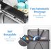Simple Trending Dish Drying Rack For Kitchen Counter, 11.7" X 16.5", Black_maomaolike.com