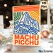 Machu Picchu Themed Painting Poster, Bold Line Art & Retro Color Poster, Stylish Landmark Decor Ideal For Living Room, Study And Travel-themed Spaces_maomaolike.com