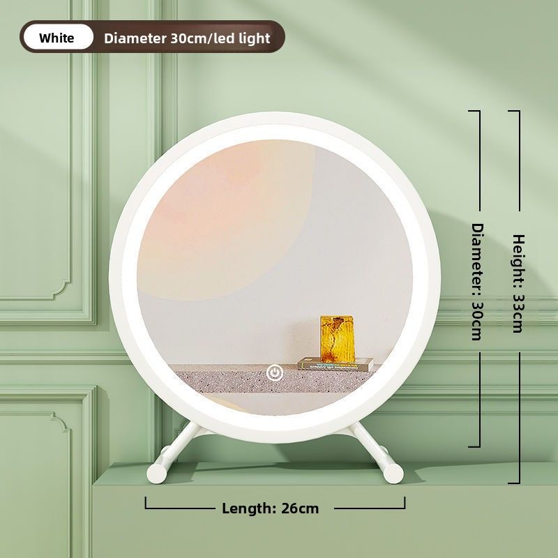 Large Desktop Makeup With LED For Dormitory Students, Ins Style Dressing Table, Bedroom Internet Celebrity Fill Light_maomaolike.com