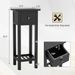 2 Tier Slim Nightstand Bedside Table With Drawer Shelf_maomaolike.com