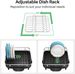 SNTD Expandable Dish Drying Rack For Kitchen Counter, 15.2-22.1 In, Black_maomaolike.com