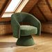 Green Swivel Barrel Accent Chair, Modern Upholstered Living Room Chair_maomaolike.com
