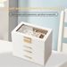 New Ins-style Transparent High Aesthetic Drawer-style Earring And Ring Storage Box, PU Jewelry Box,gift For Mother And Girlfriend_maomaolike.com