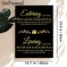 Islamic Home Dua Painting Poster, Luxe Gold-on-black Decorative Poster, Features Traditional Entry & Leaving Home Religious Verses With Floral_maomaolike.com