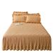 Thickened Quilted Skirt Style 1.8m Single Piece Non-Slip Sheet Dust Cover 1.5m Bed Three-Piece Set_maomaolike.com