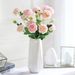 Ins Style Western Peony Artificial Fake Silk Flowers Rose Bouquet Home Living Room Dining Table Decoration Photo Props_maomaolike.com