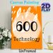 600 Technology Themed Painting Poster, Vibrant Orange Watercolor Style Poster, Eye-catching Graphic Decor Ideal For Tech Workspace, Office And Study_maomaolike.com