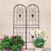 2 Pack Metal Garden Trellis 71" X 19.7" Rustproof Trellis For Climbing Plants Outdoor Flower Support Black_maomaolike.com