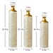 Floor Metal Vase Modern Style Decoration Home Droplet Shaped White Metal Vase 3-piece Set Gorgeous Home Decoration Large Glazed Metal Vase_maomaolike.com