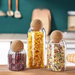 Transparent Glass Moisture-proof Tea Round Wooden Ball With Lid Stopper, Coffee Bean Sealed Jar, Creative Storage Bottle_maomaolike.com
