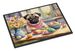 Decorating Easter Pug Doormat Front Door Mat Indoor Outdoor Rugs For Entryway, Non Slip Washable Low Pile, 24H X 36W_maomaolike.com