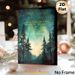 Starry Forest Inspirational Quote Painting Poster, Serene Watercolor-style Starry Night Pine Forest Poster, Thought-provoking Motivational Quote Decor_maomaolike.com