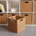 Woven Grid Cabinet Bookshelf Bookcase Living Room Miscellaneous Box Imitation Rattan Frame Storage Basket_maomaolike.com