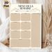 French Weekly Menu Planner Painting Poster, Elegant Neutral-toned Meal Schedule Poster, Organizes Weekly Meals And Grocery Lists, Ideal For Kitchen_maomaolike.com