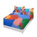 Bohemian Style Plant Pattern Fitted Sheet Three Piece Digital Printing Bedding Set_maomaolike.com