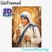 Mother Teresa Themed Painting Poster, Warm-toned Realistic Religious Portrait Poster, Inspirational Spiritual Decor Ideal For Home, Prayer Room And_maomaolike.com
