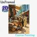 Middle Eastern Bazaar Painting Poster, Vibrant Oil-painting Style Bustling Market Scene Poster, Captures Lively Daily Life With Colorful Textiles_maomaolike.com